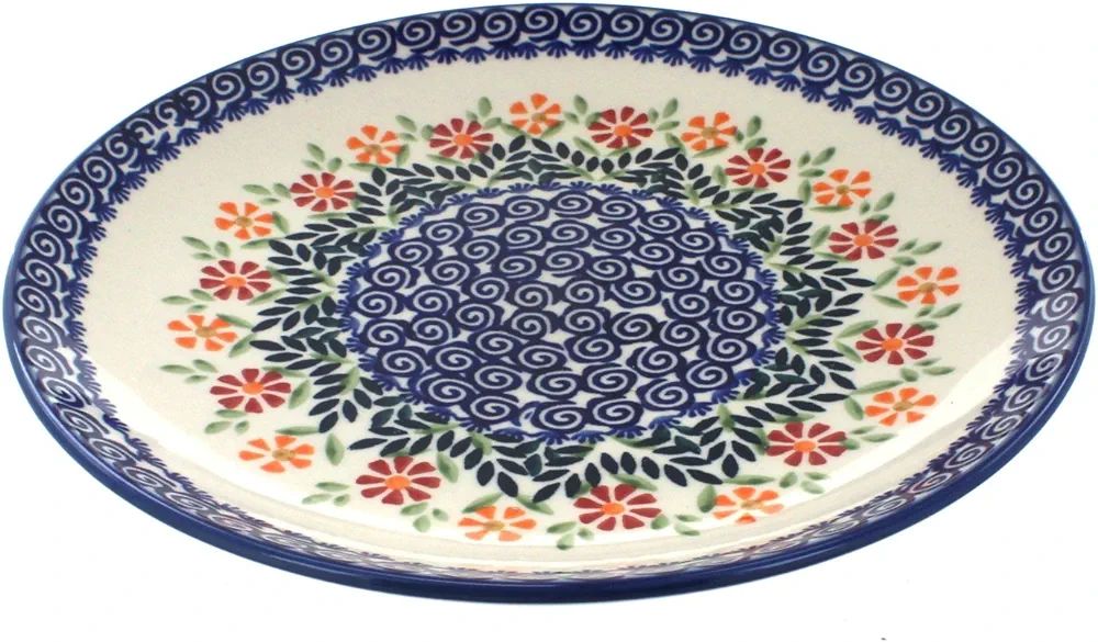 Blue Rose Polish Pottery Garden Bouquet Dinner Plate | Amazon (US)