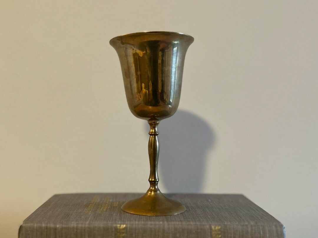 Vintage Brass Wine Goblets, Set of Three - Etsy | Etsy (US)