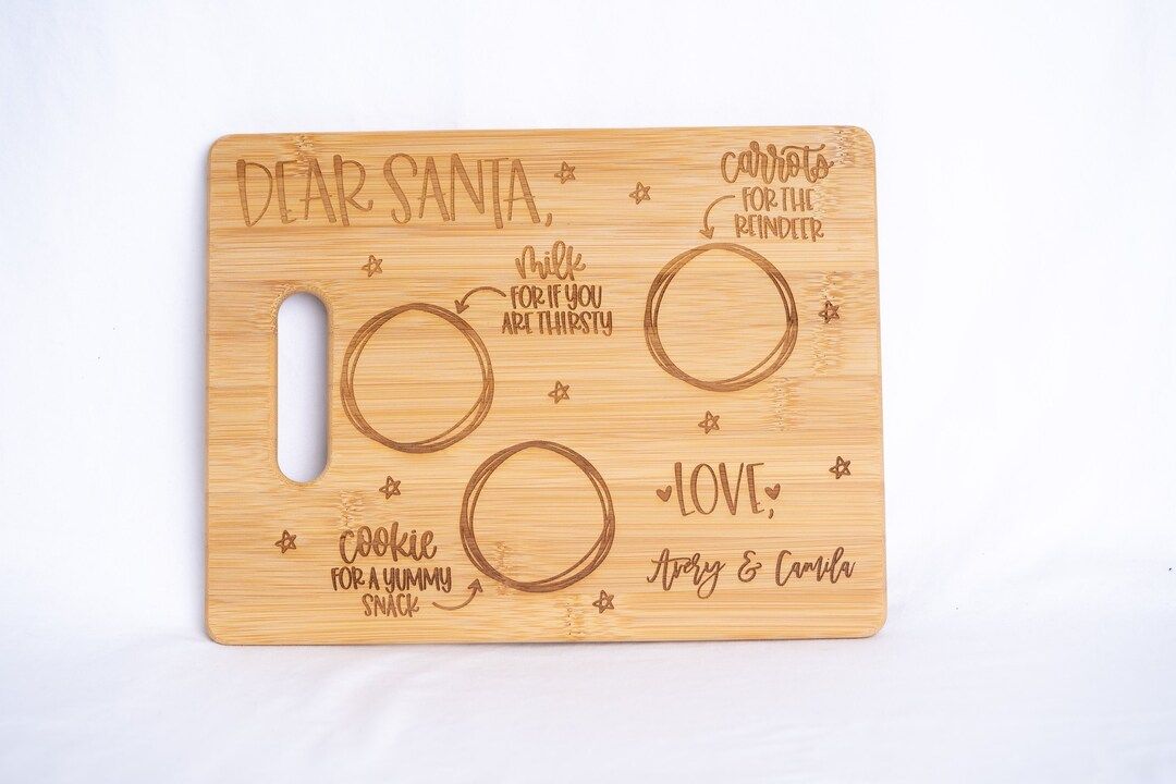 Personalized Santa Tray, Cookies for Santa, Dear Santa Tray for Kids, Custom Santa Cookie and Mil... | Etsy (US)