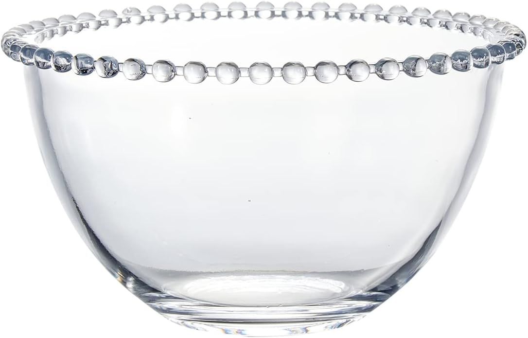 Sendimic Vintage iPearl-edge Clear Glass Salad Bowls,Glass Serving Bowls,Glass Mixing Bowls 8" In... | Amazon (CA)