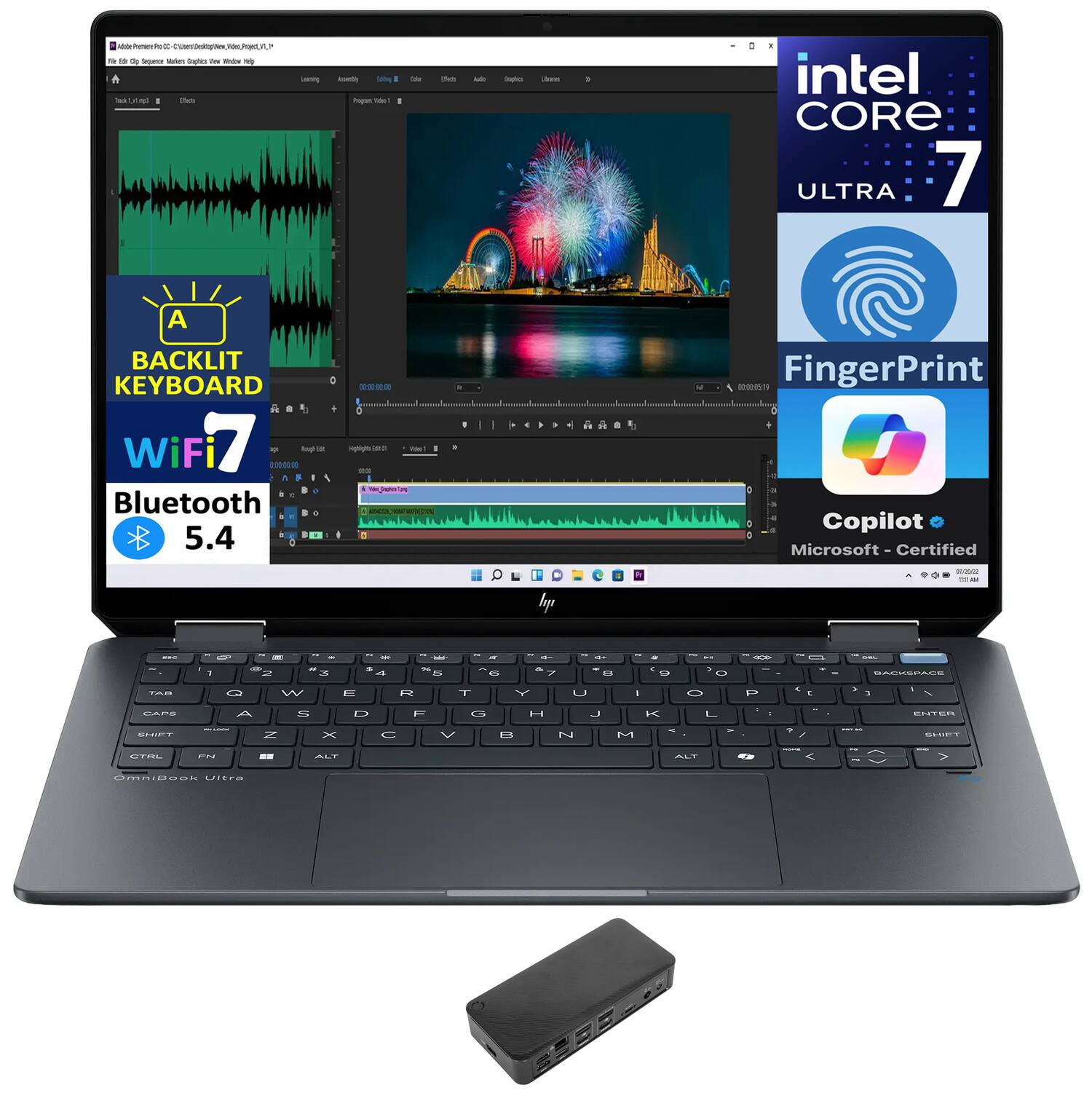 HP - Upgraded - OmniBook Ultra Flip 2-in-1 Laptop 14.0 2.8K (Intel Ultra 7-256V, 16GB LPDDR5, 1TB PCIe SSD, Win 11 Pro) w/USB-C Hub - Eclipse Gray | Best Buy U.S.