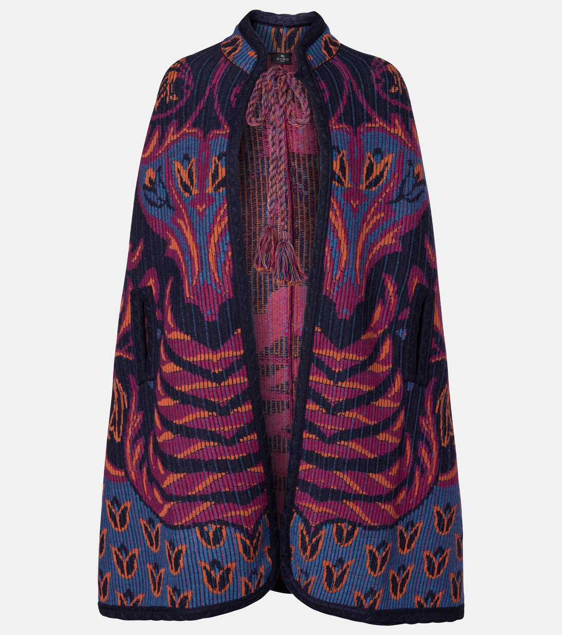 Jacquard wool and cotton-blend cape | Mytheresa (US/CA)