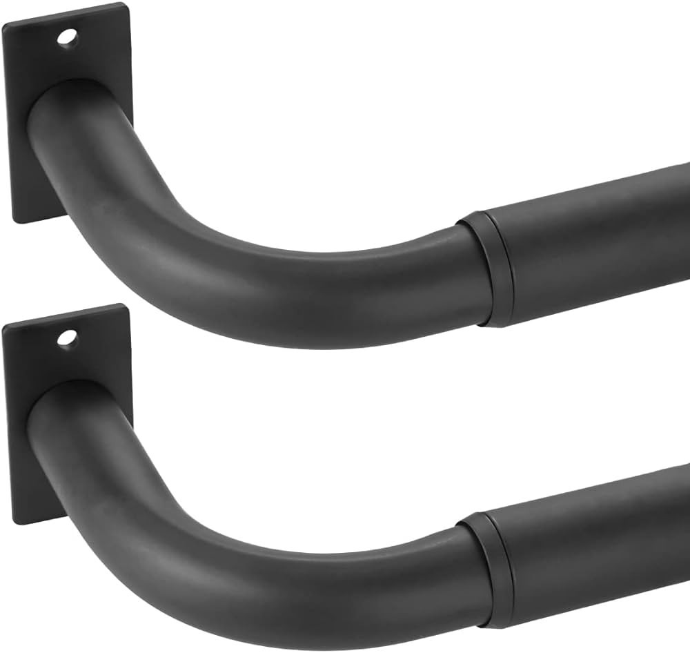 Vimayta Curtain Rods for Windows 28 to 48 Inches 2 pack, 1 Inch Diameter Metal Wrap Around Window... | Amazon (US)