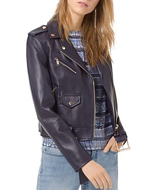 Michael Michael Kors Leather Moto Jacket | Bloomingdale's (US)