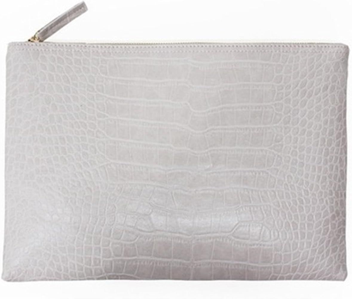 NIGEDU Women Clutches Crocodile Grain PU Leather Envelope Clutch Bag | Amazon (US)