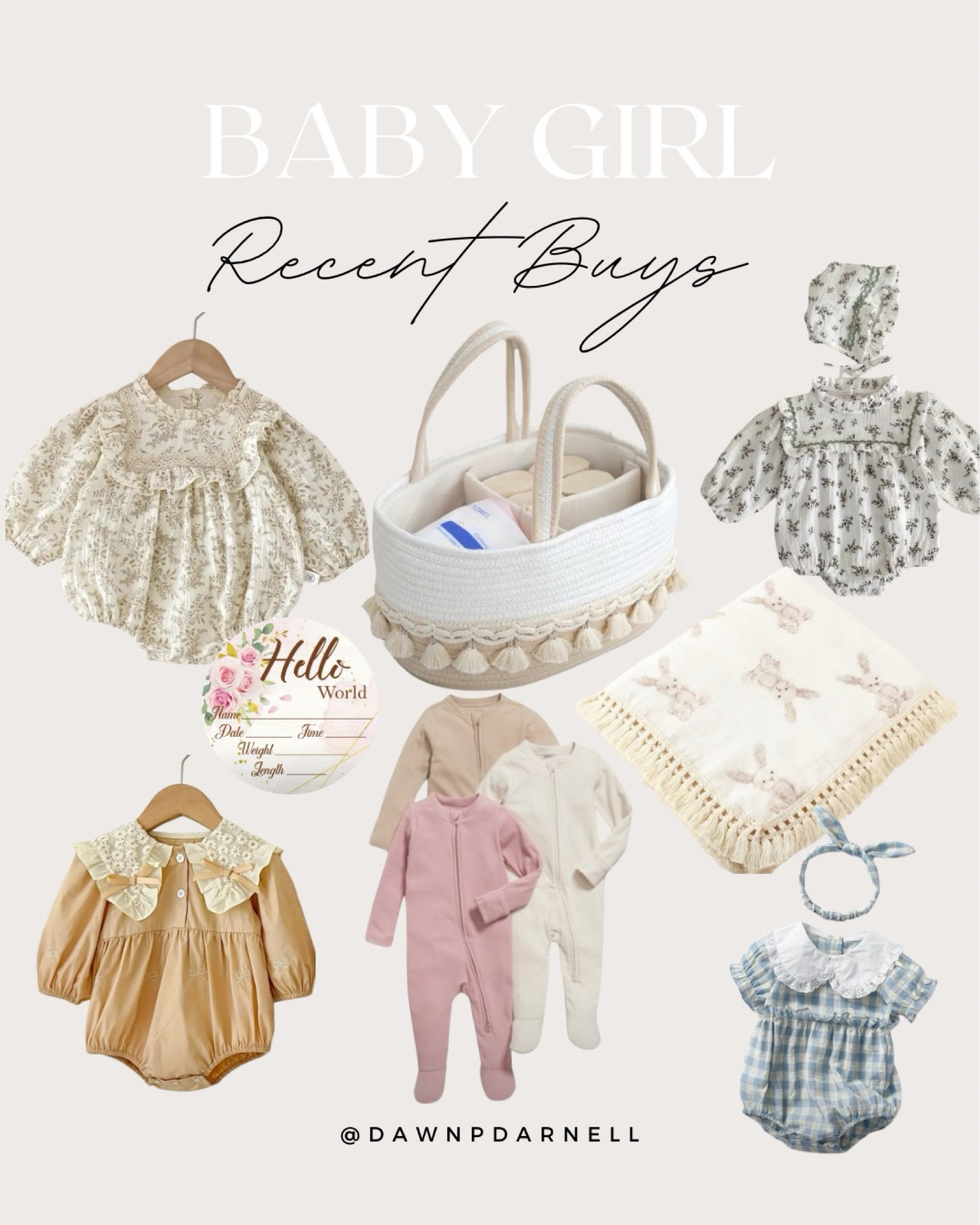 Baby girl clothes, diaper organizer, onsies, baby essentials 

#LTKFindsUnder50 #LTKBaby #LTKBump