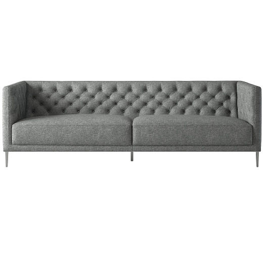 Savile Tufted Sofa Hatch Charcoal + Reviews | CB2 | CB2