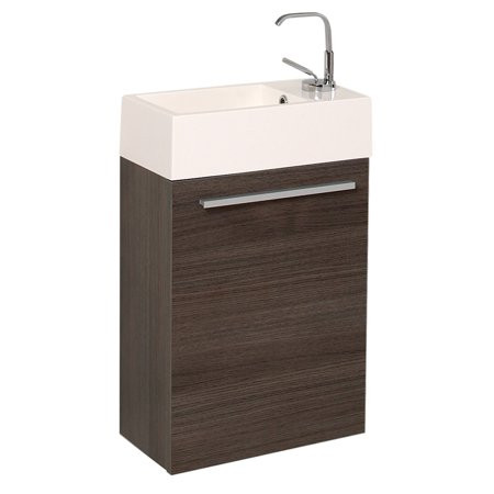 Fresca Pulito 16"" Small Gray Oak Modern Bathroom Vanity w/ Integrated Sink | Walmart (US)