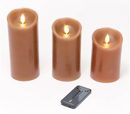 Luminara Set of 3 Assorted Pillars with Remote | QVC