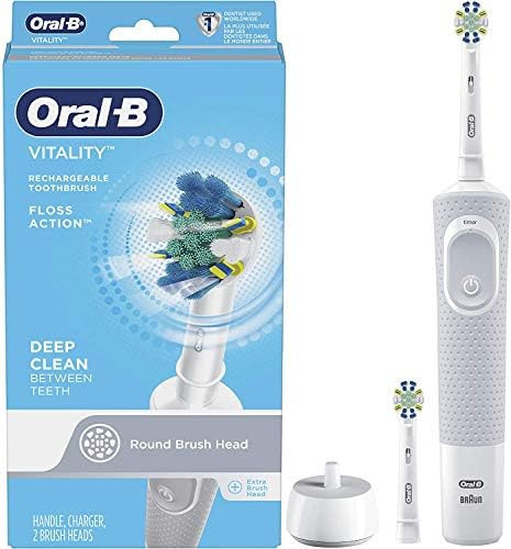 Oral B Vitality Floss Action Rechargeable Power Toothbrush, Blue and White | Amazon (CA)