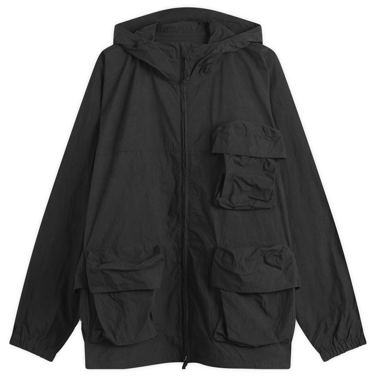 Snow Peak Men's Indigo C/N Parka Jacket in Black, Size Large | END. Clothing