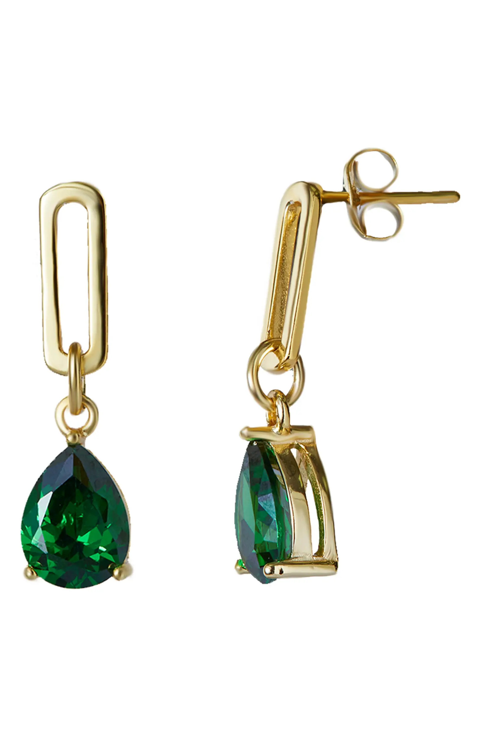 Cubic Zirconia Paper Clip Drop Earrings | Nordstrom