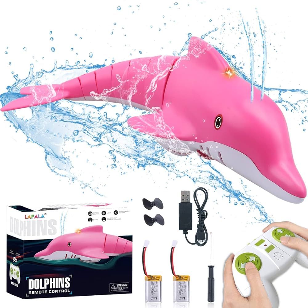 LAFALA Pink Remote Control Dolphin Toy 2.4G High Simulation Cartoon Dolphin Remote Control for Sw... | Amazon (US)