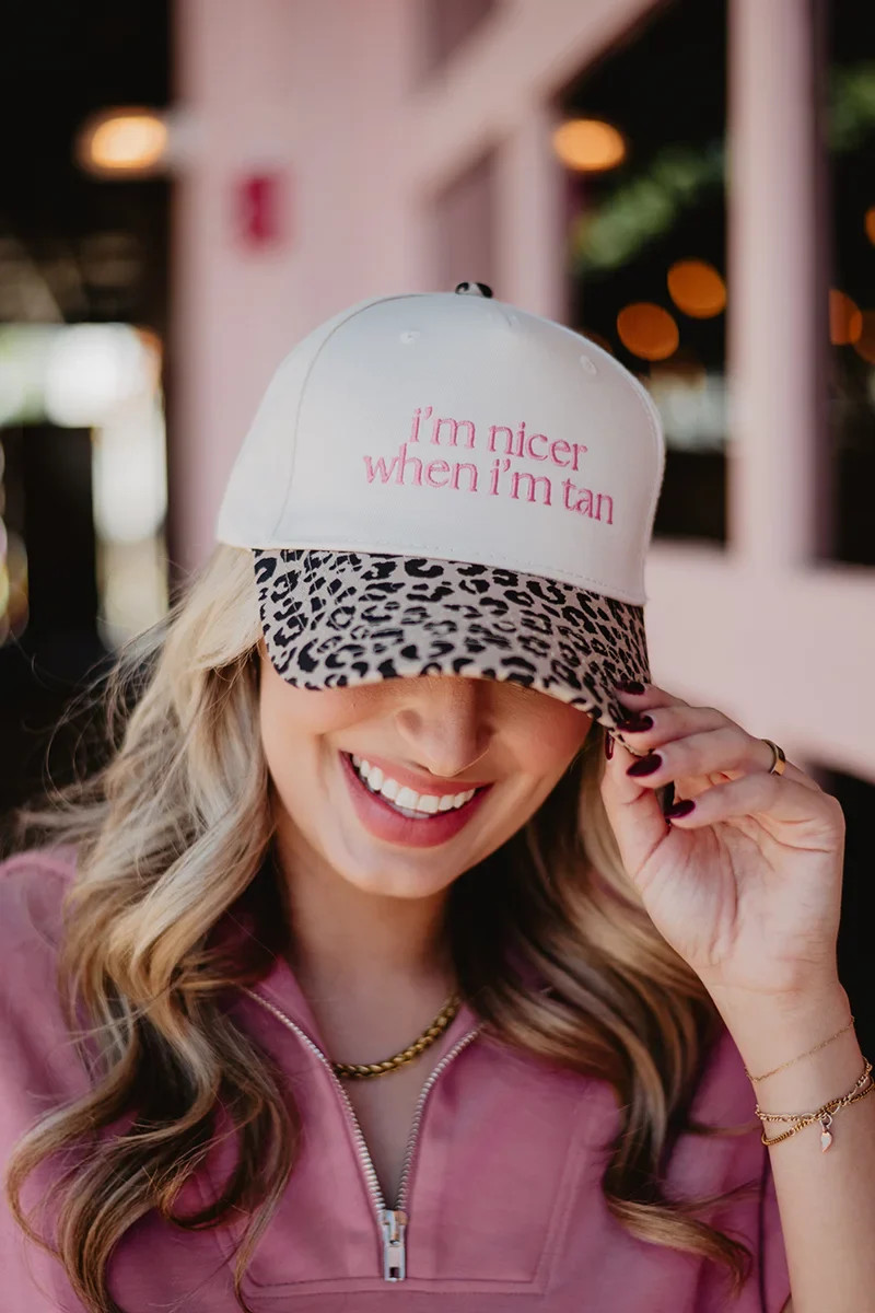 I'm Nicer When I'm Tan Funny Two-Toned Vintage Hats | Katydid