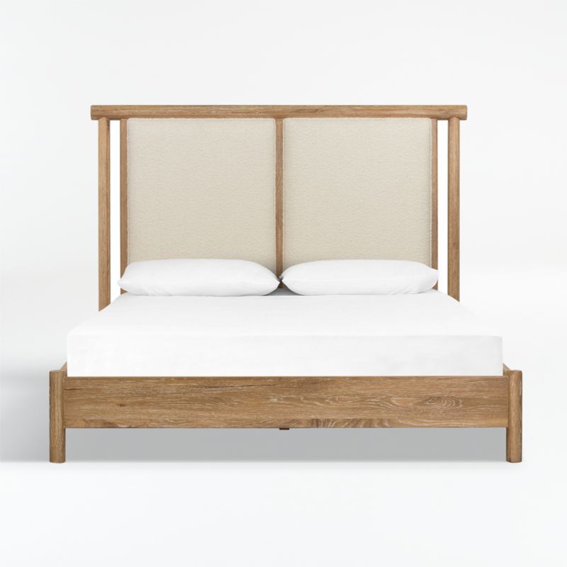 Edgebrook Upholstered Wood Bed | Crate & Barrel | Crate & Barrel
