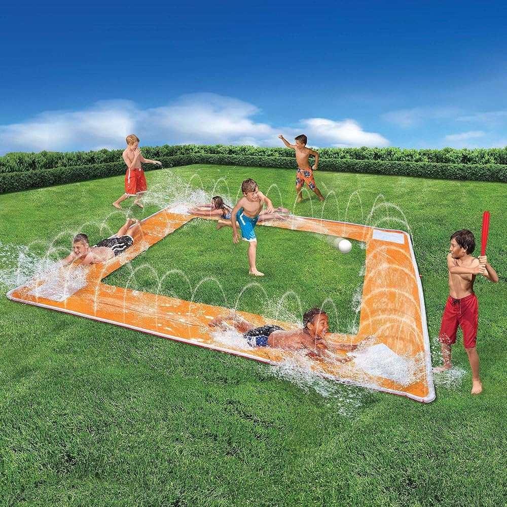 BANZAI Spring and Summer Toys Grand Slam Baseball Water Slide | Amazon (US)