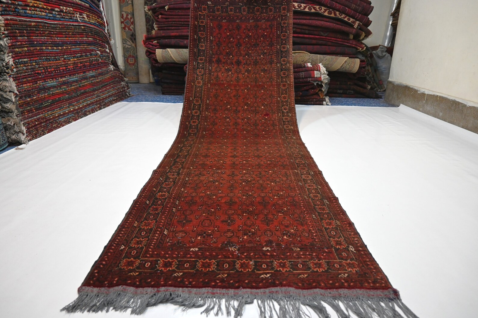 1920s Antique Runner Rug 3x9'9 Ft Afghan Handmade Turkmen Bashiri Design Destressed Vintage Faded... | Etsy (US)