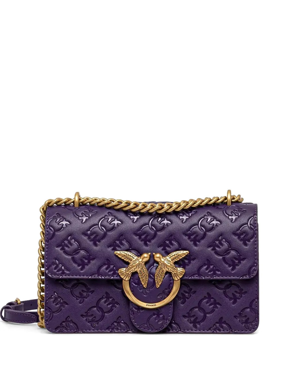 PINKO Love One satchel bag - Purple | Farfetch Global