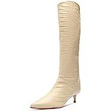 SCHUTZ Women's Asya Up Pointed Toe Knee High Boot | Amazon (US)