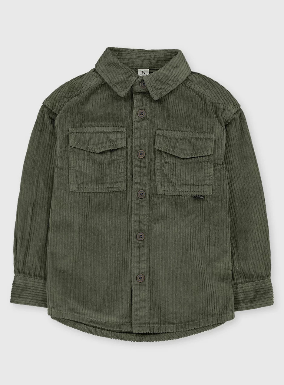 Khaki Jumbo Corduroy Overshirt (3-13 Years) | Tu Clothing