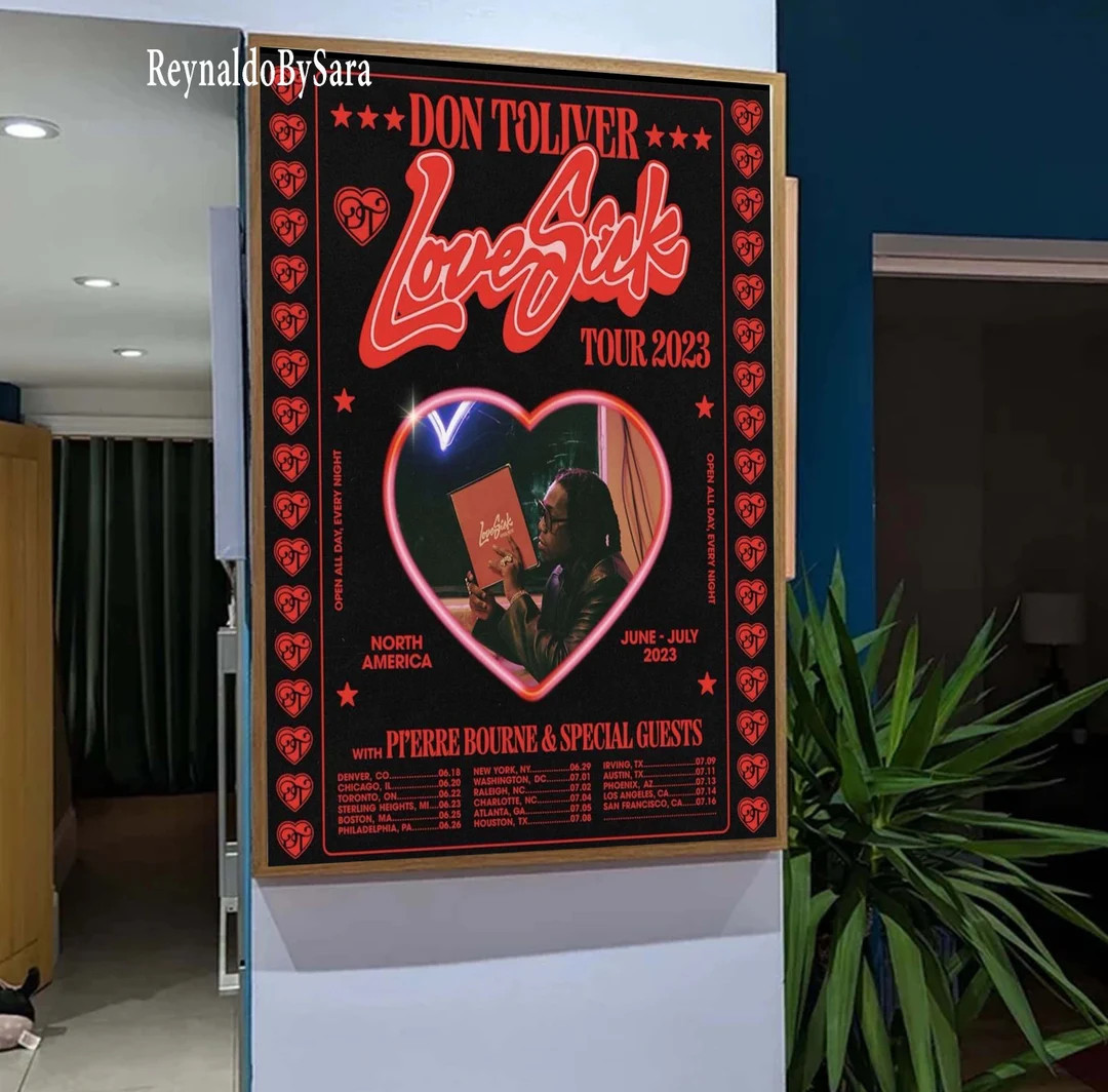 Don Toliver Love Sick Tour 2023 Poster - Etsy | Etsy (US)