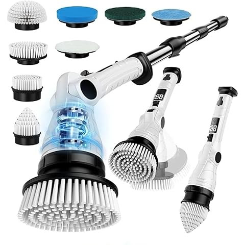 Amazon.com: Bomves Electric Spin Scrubber, Cordless Cleaning Brush Scrubber for Home, 8 Replaceab... | Amazon (US)