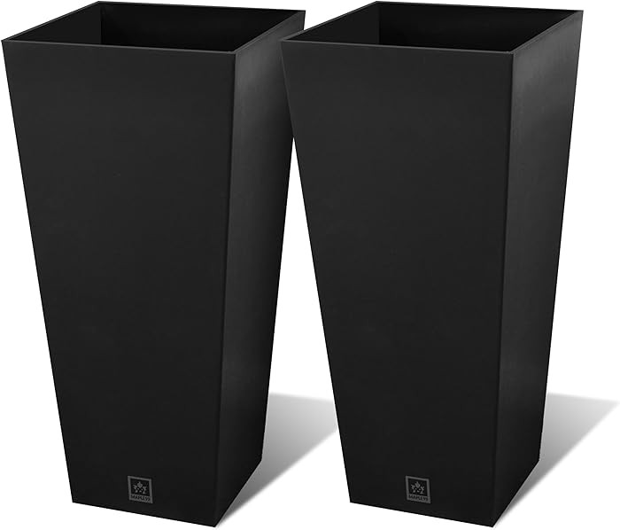 Maple99 Outdoor Planter 30 Inch – Large Tall Planters for Outdoor and Indoor Plants, Modern Tap... | Amazon (US)