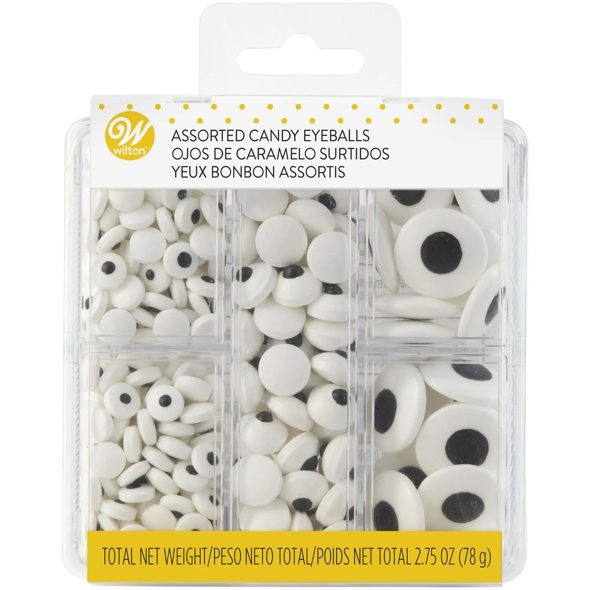 Wilton Edible Black and White Candy Eyeball Sprinkles, 2.75 oz. | Walmart (US)