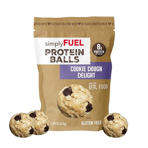 simplyFUEL Whole-Food Protein Balls (Cookie Dough Delight), 8 g High-Protein, Gluten-Free, Healthy Snack for Adults & Kids, 9.6 oz | Amazon (US)