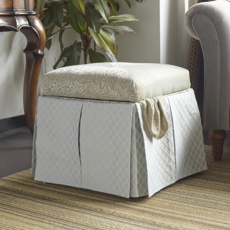 Stacy Square Storage Vanity Stool | Wayfair North America