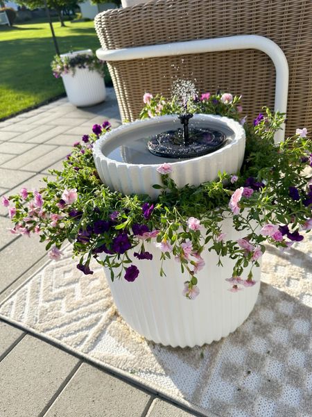 DIY planter fountain - super easy & adorable! Perfect colorful addition to a backyard space! 

One version of planter may be sold out near you so I linked a similar option that ships! 

#LTKstyletip #LTKhome

#LTKSeasonal