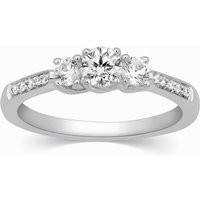 0.20 Cts. Platinum Solitaire Engagement Ring With Diamond Accents Jl Pt 327 | Etsy (US)