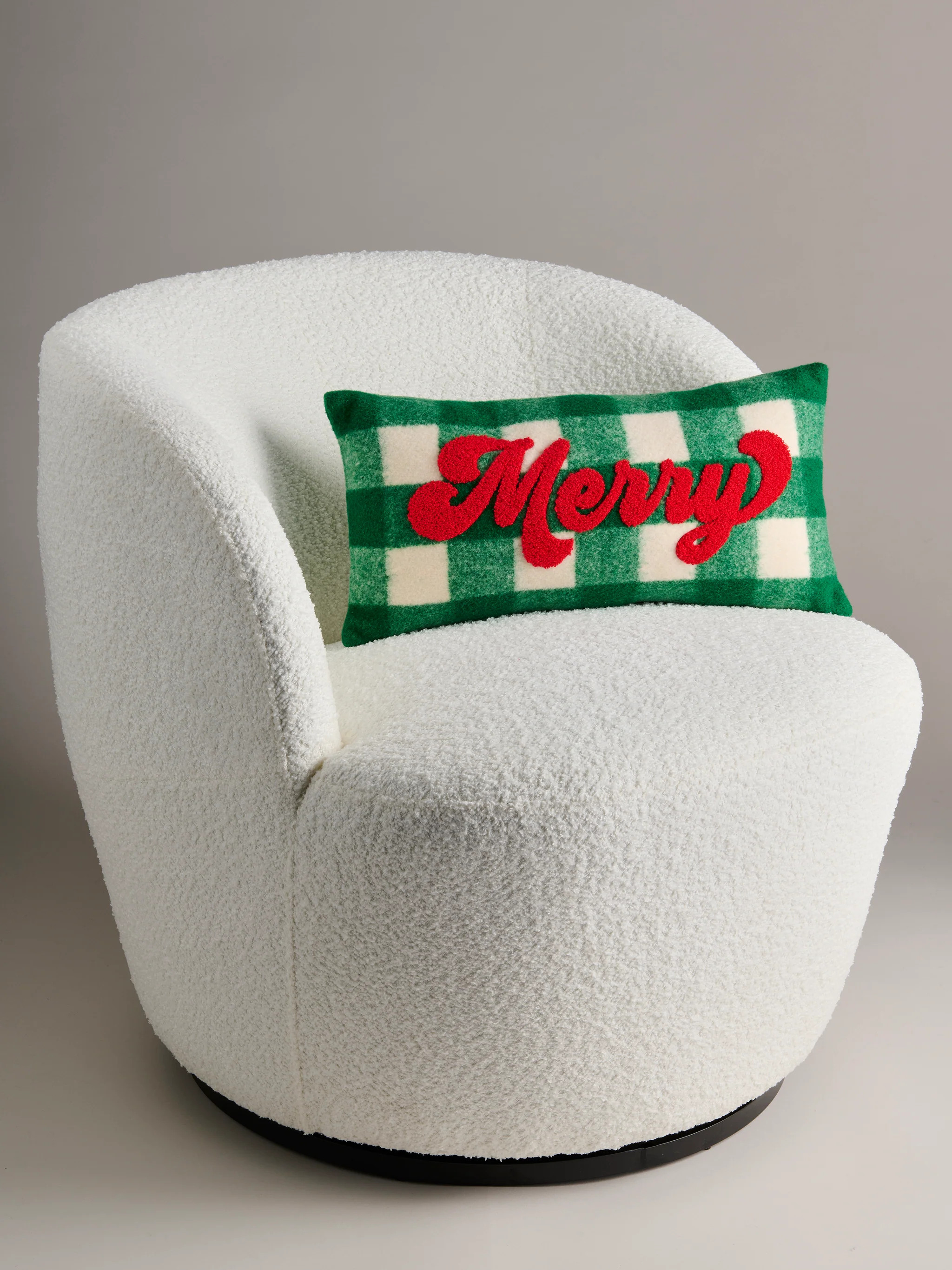Shiraleah "Merry" Plaid Pillow, Green | Shiraleah
