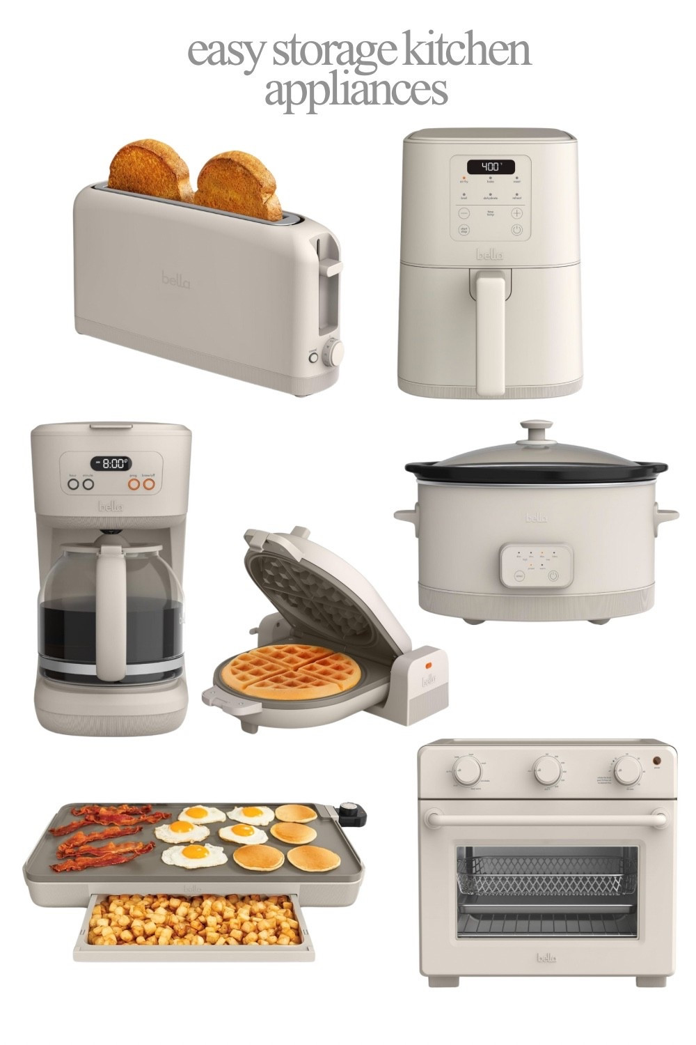 Kitchen appliances that store easy and takes up less space ✨ 


Air fryer, coffee maker, toaster oven, griddle, crock pot 

#LTKHome