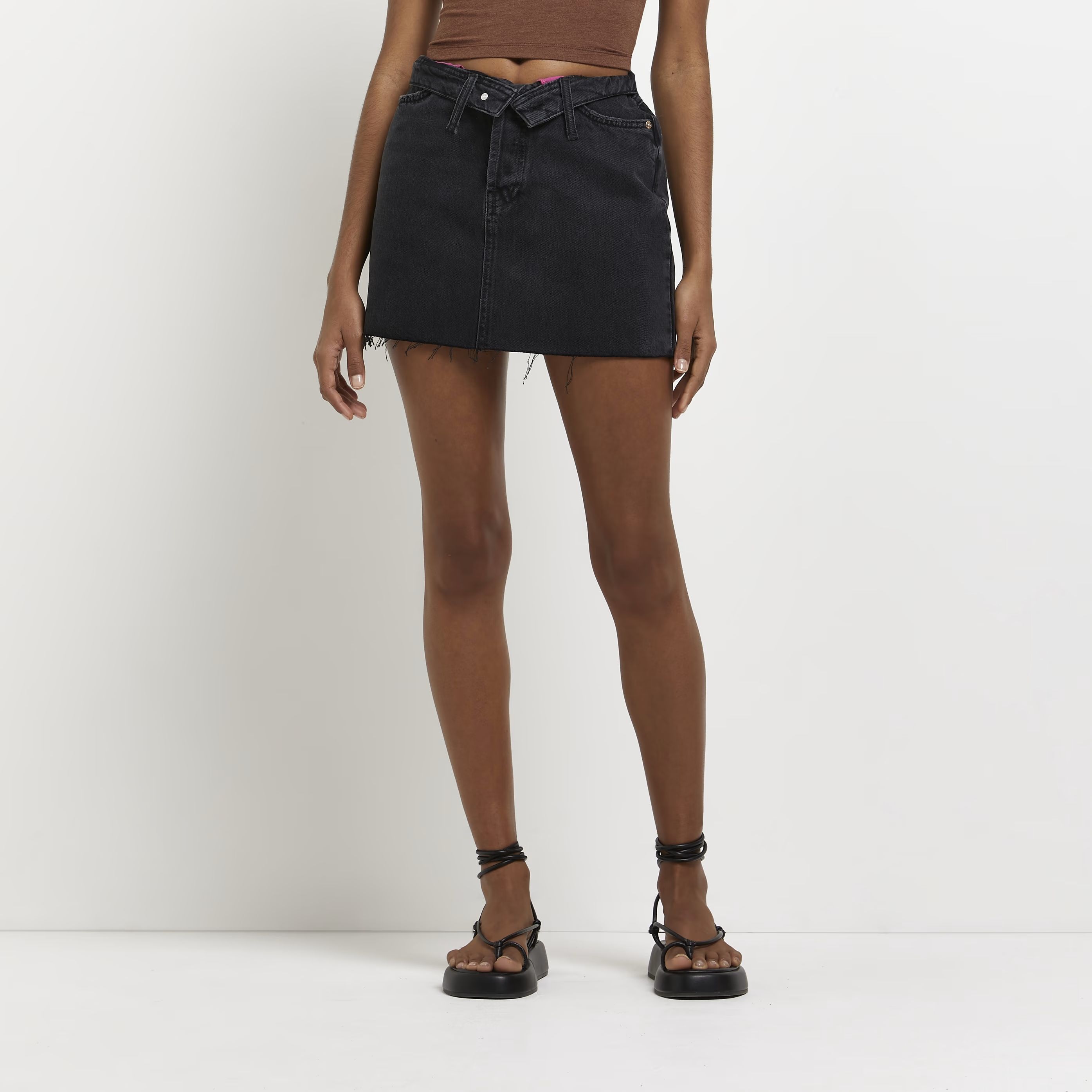 River Island Womens Black Denim Mini Skirt | River Island (UK & IE)