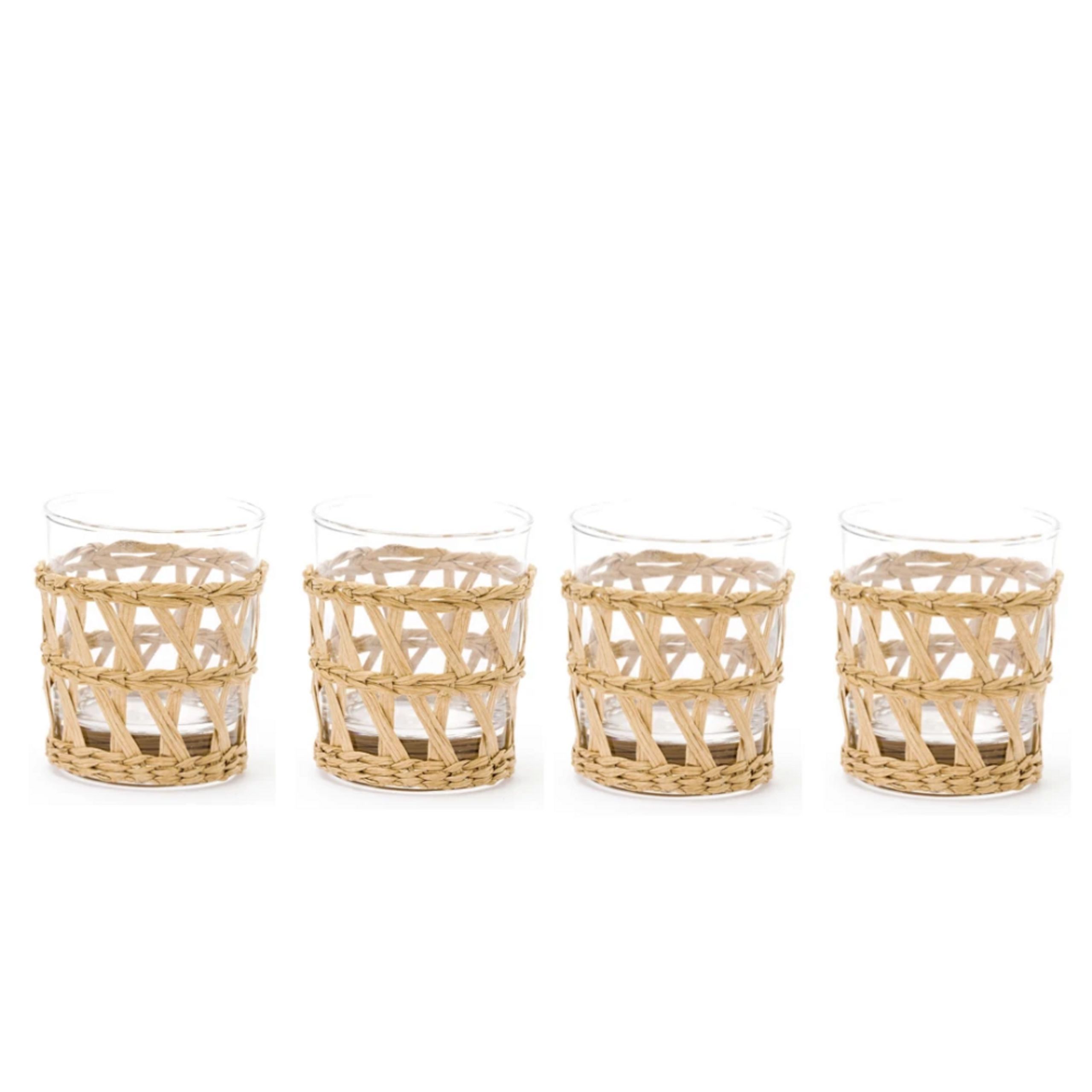 Amanda Lindroth Island Wrapped Tumbler Set, Natural | Monkee's of Mount Pleasant