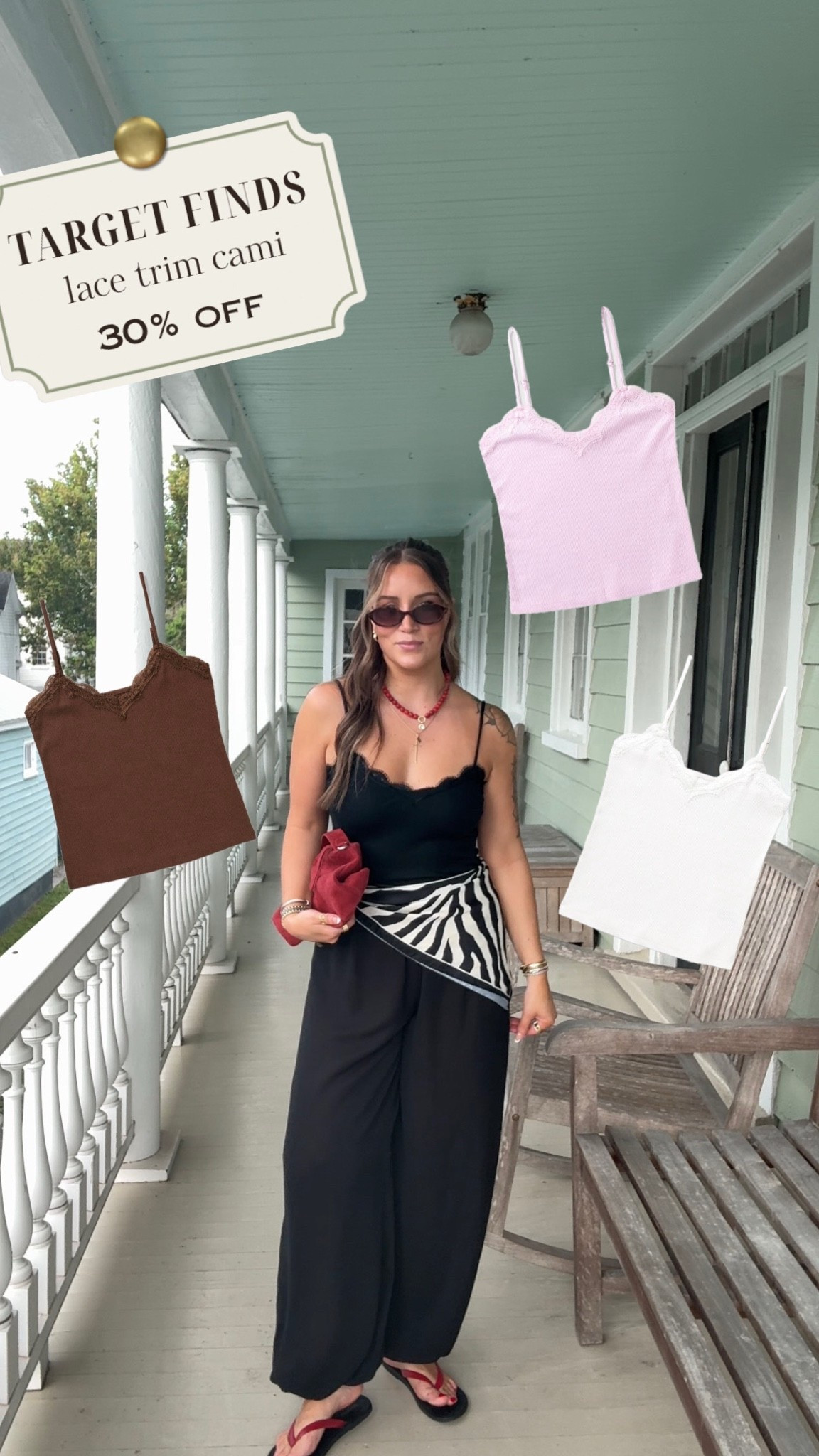 Lace trim camis are 30% off right now! Target fashion finds