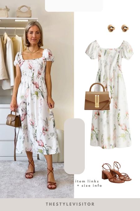 Floral spring dress 🌿 

‼️Don’t forget to tap 🖤 to add this post to your favorites folder below and come back later to shop

Make sure to check out the size reviews/guides to pick the right size

