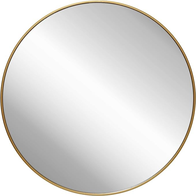 Gold Circle Wall Mirror 36 Inch Round Wall Mirror for Entryways, Washrooms, Living Rooms and More... | Amazon (US)