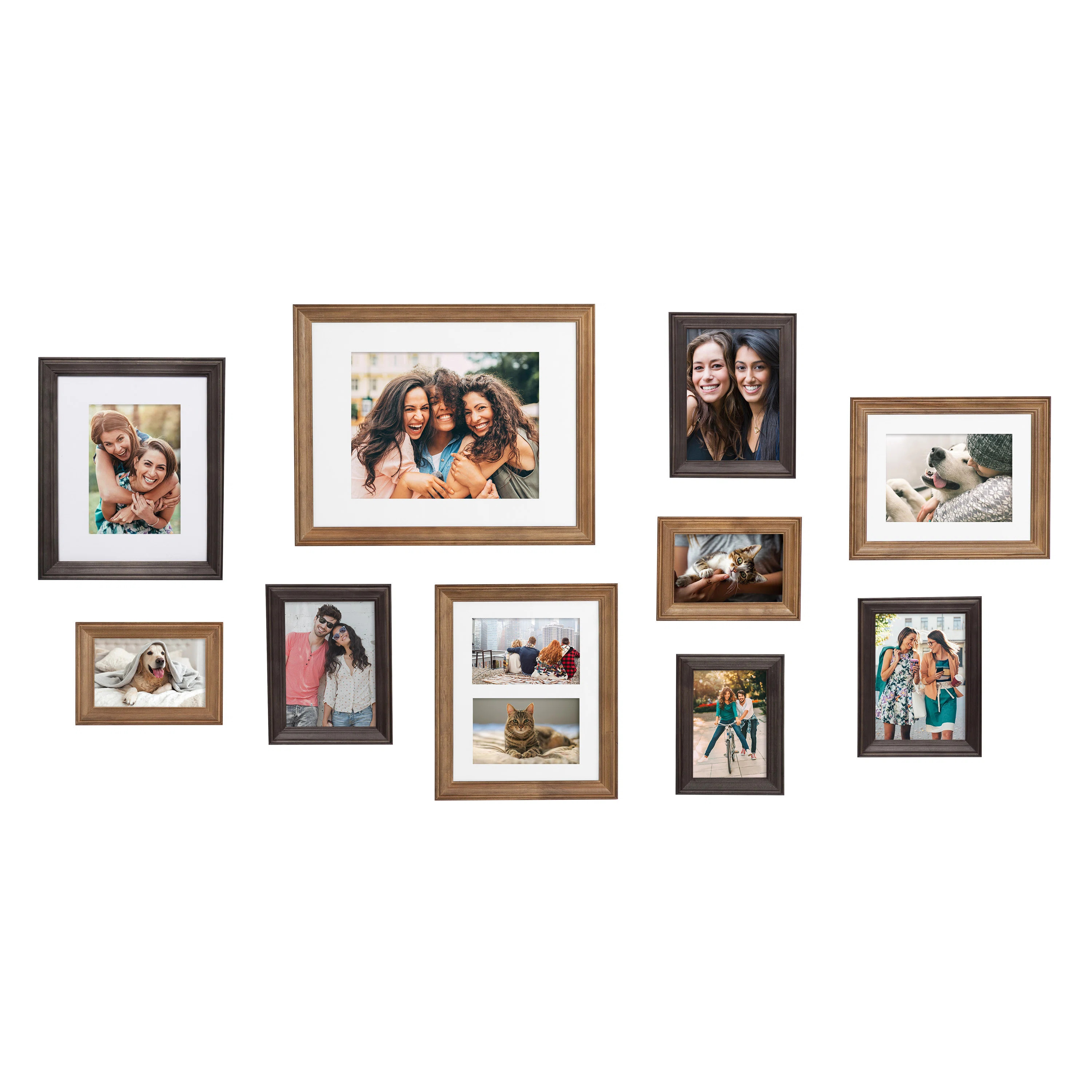 Rayburn Solid + Manufactured Wood Picture Frame - Set of 10 with Mat | Wayfair North America