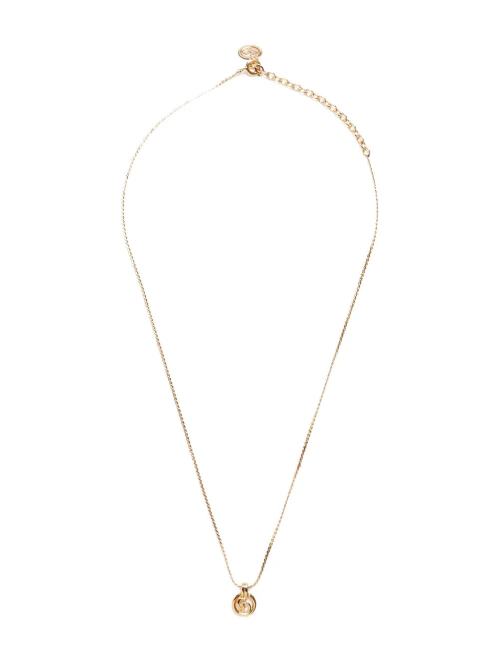 Christian Dior Pre-Owned 1990-2010 CD-logo pendant necklace - Gold | Farfetch Global