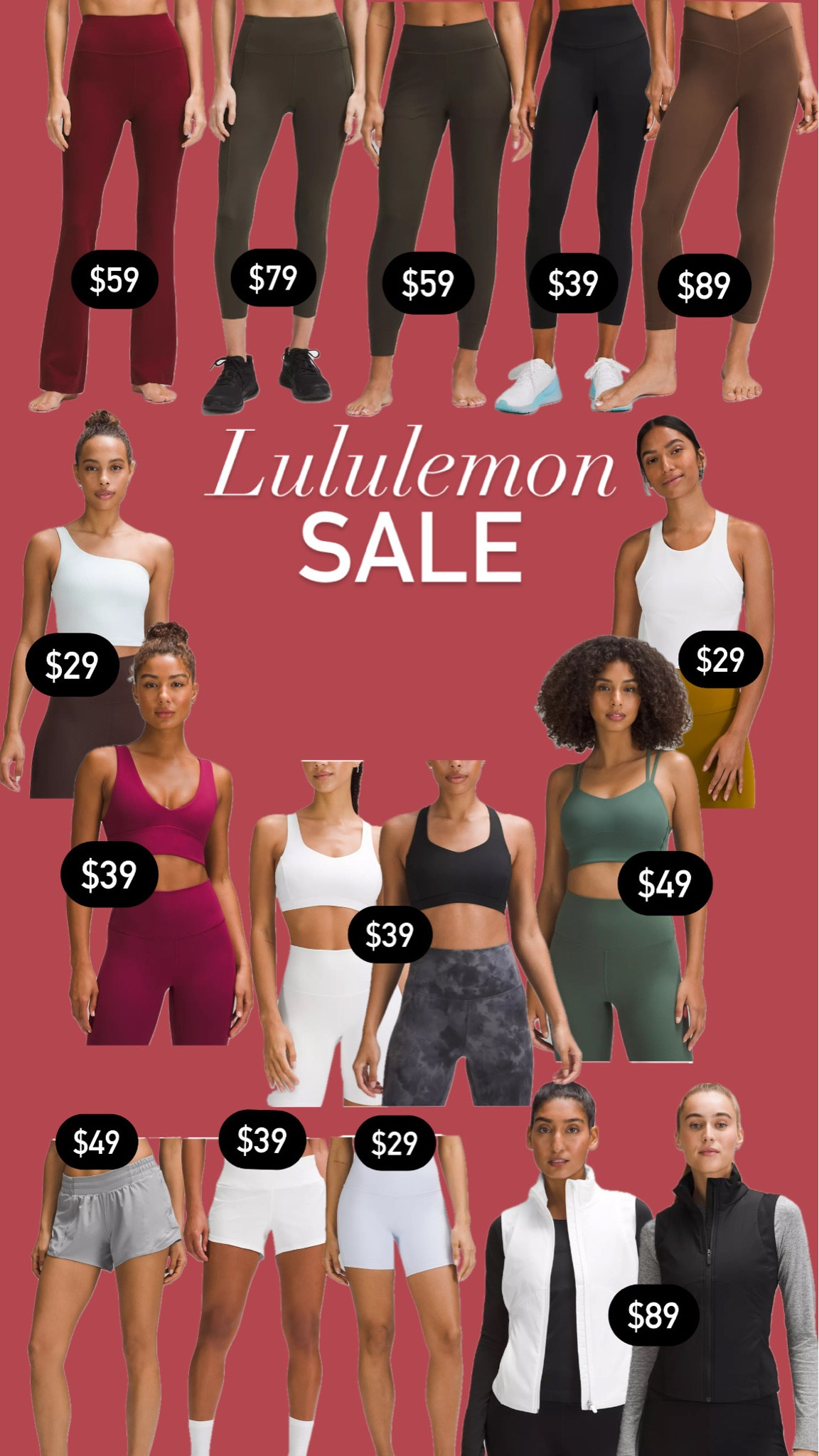 Lululemon sale! Sale. Leggings. Workout. Workout wear. Sport bra. 

#LTKfitness #LTKfindsunder100 #LTKsalealert