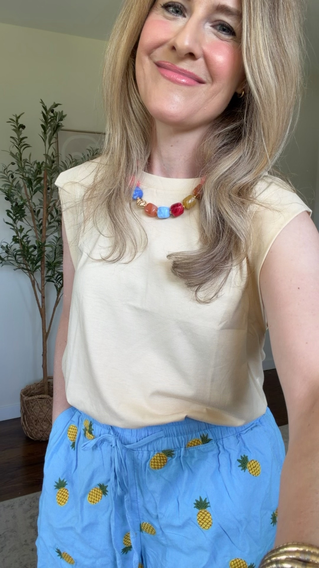 Love these new linen blend shorts with pineapple embroidery from Walmart! Grabbed the medium and love the fit. Medium in this top too. #walmartfashion #amazonfashion

#LTKOver40