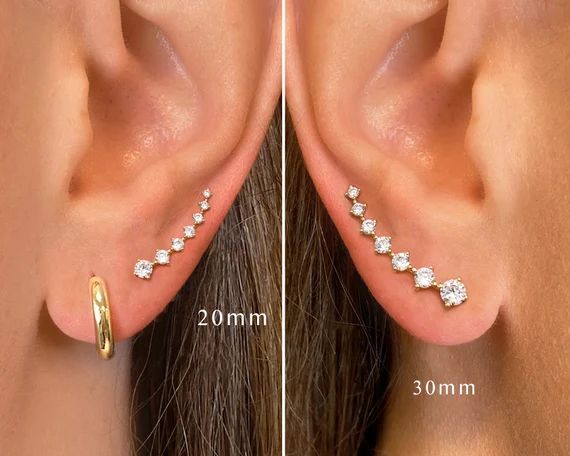 Ear Climbers  Ear Climber  Ear Crawler  Minimalist Earrings | Etsy | Etsy (US)