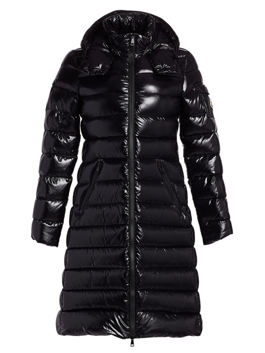 Shop Moncler Moka Long Down Puffer Coat | Saks Fifth Avenue | Saks Fifth Avenue