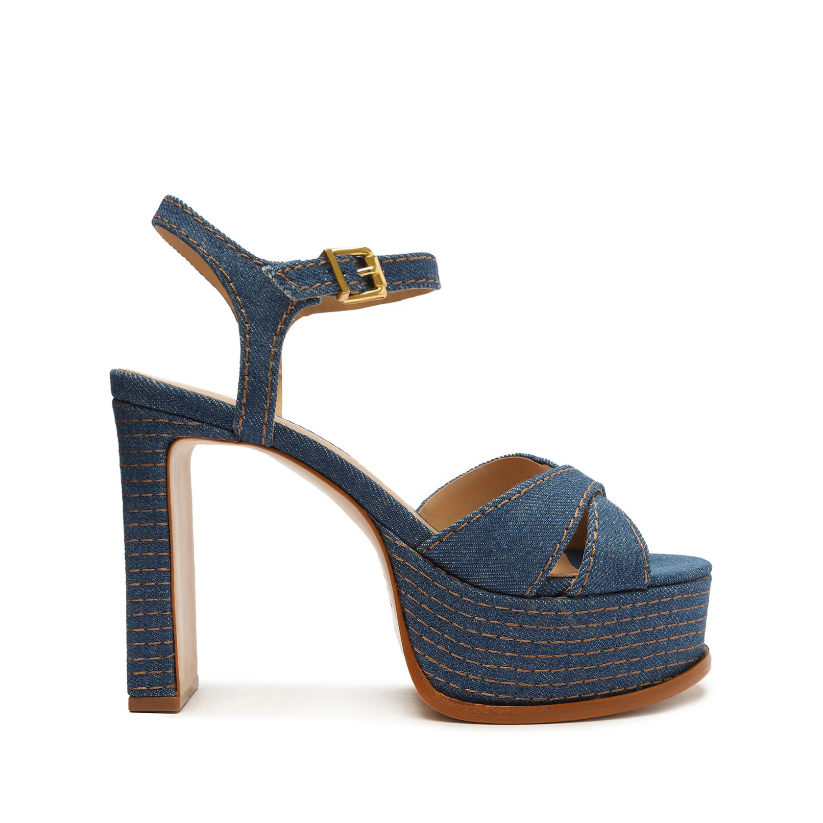 Keefa Casual Denim Sandal | Schutz Shoes (US)