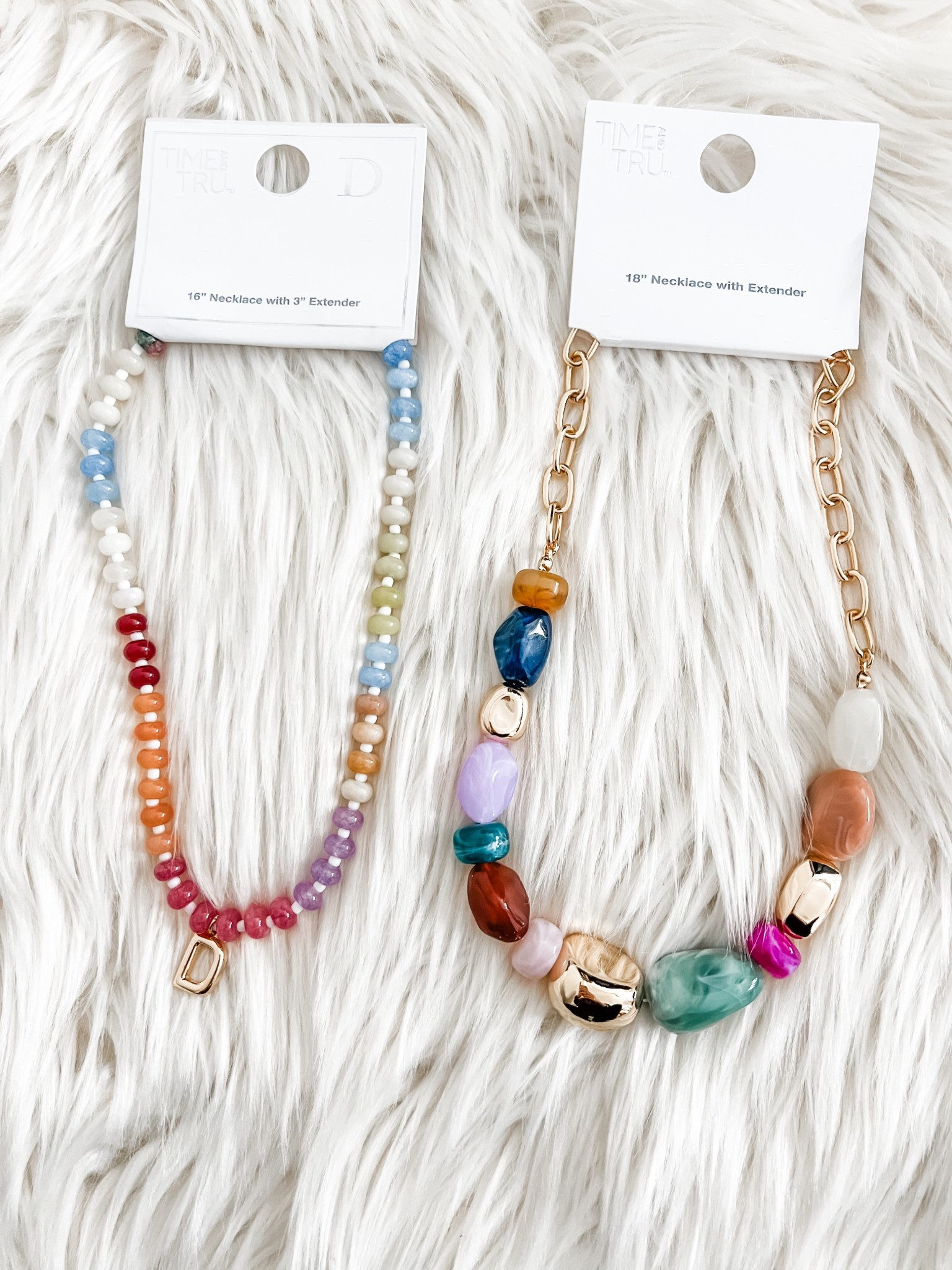 Tell all your friends to get these $10 bead necklaces at Walmart! So pretty and on trend! The monogram initial one would be great for gifting too! #walmartfashion 