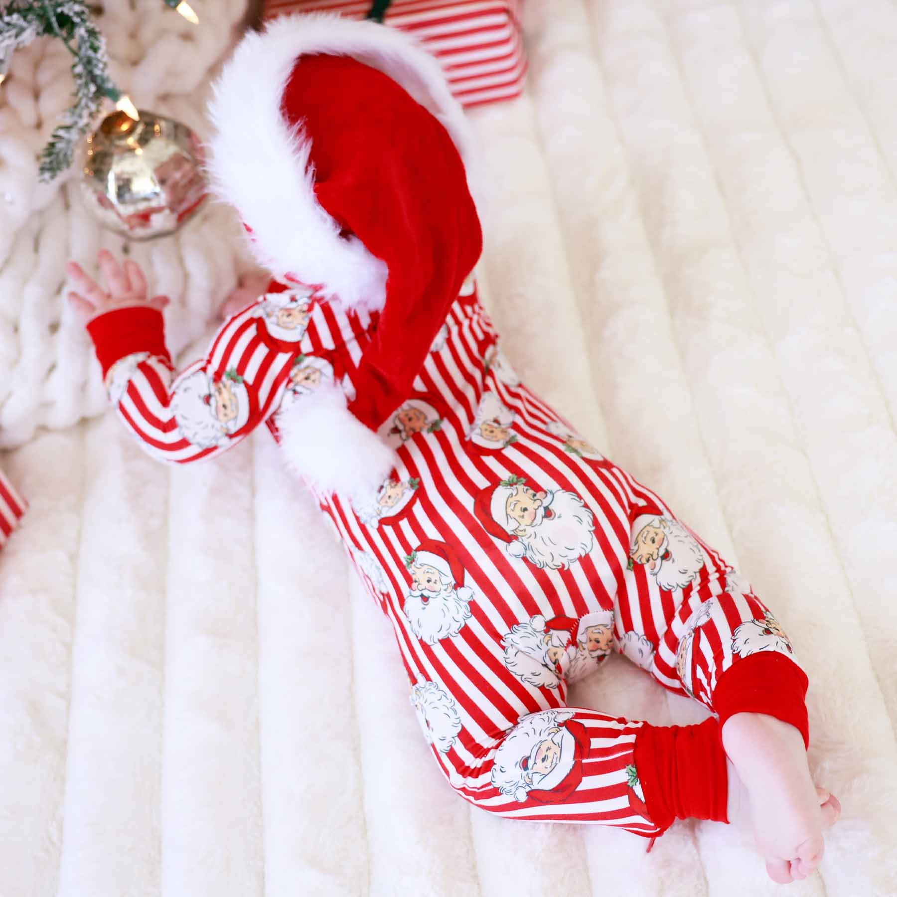 Santa Claus Lane Convertible Zip Romper | Caden Lane