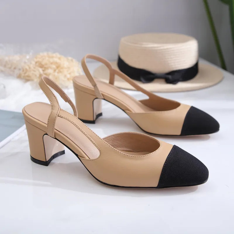 Women Summer Patchwork Shallow Sandals Womens Classics Shoes Mixed Color Chunky Single Shoes Genu... | DHGate