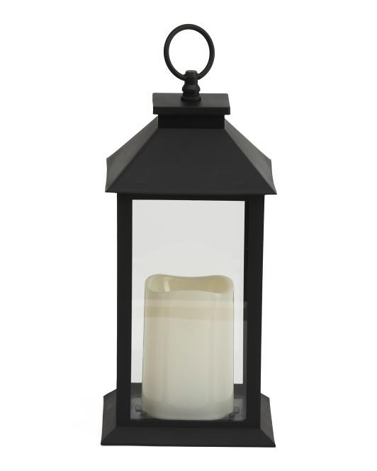 Indoor Outdoor Lantern With Flickering Led Light | TJ Maxx